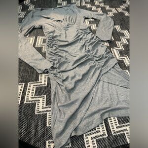 Grey Ruched Stretchy Dress